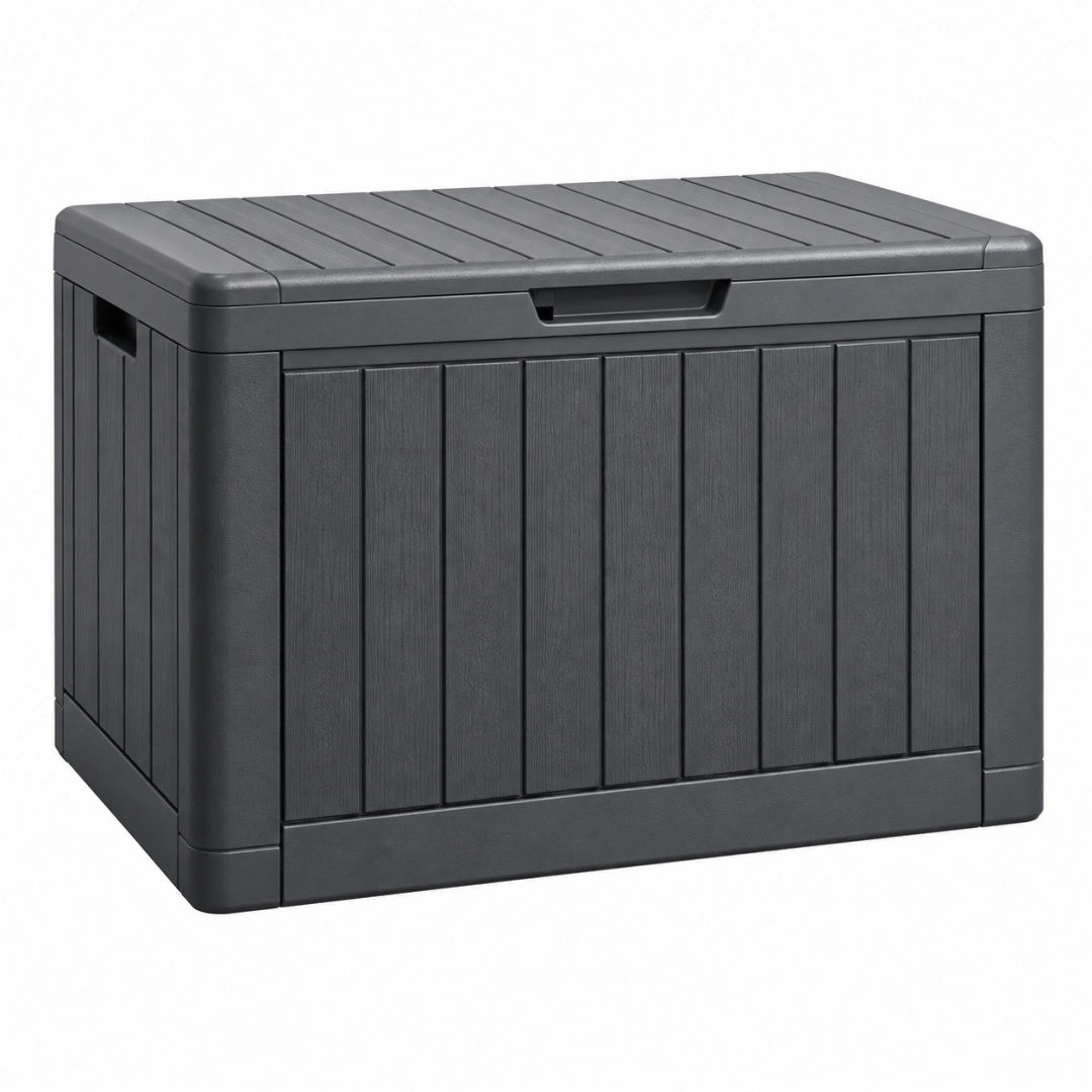 Aufbewahrungsbox 120 x 54 x 57 cm Kunststoff Anthrazit für Garten wetterfest